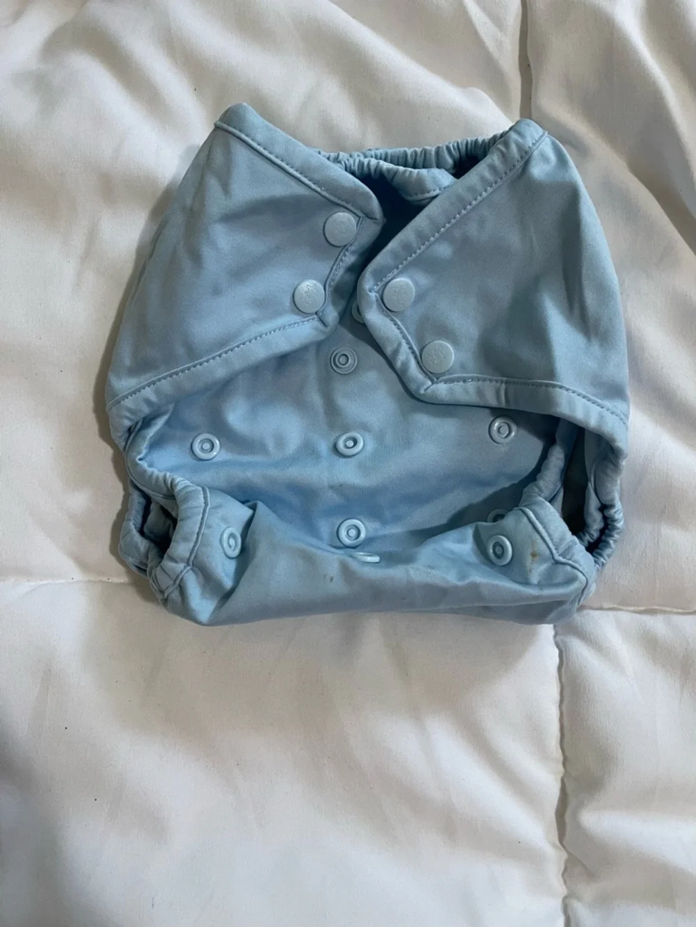 Unbranded Light Blue Kids Diaper cover with Sun & Moon Embroidery